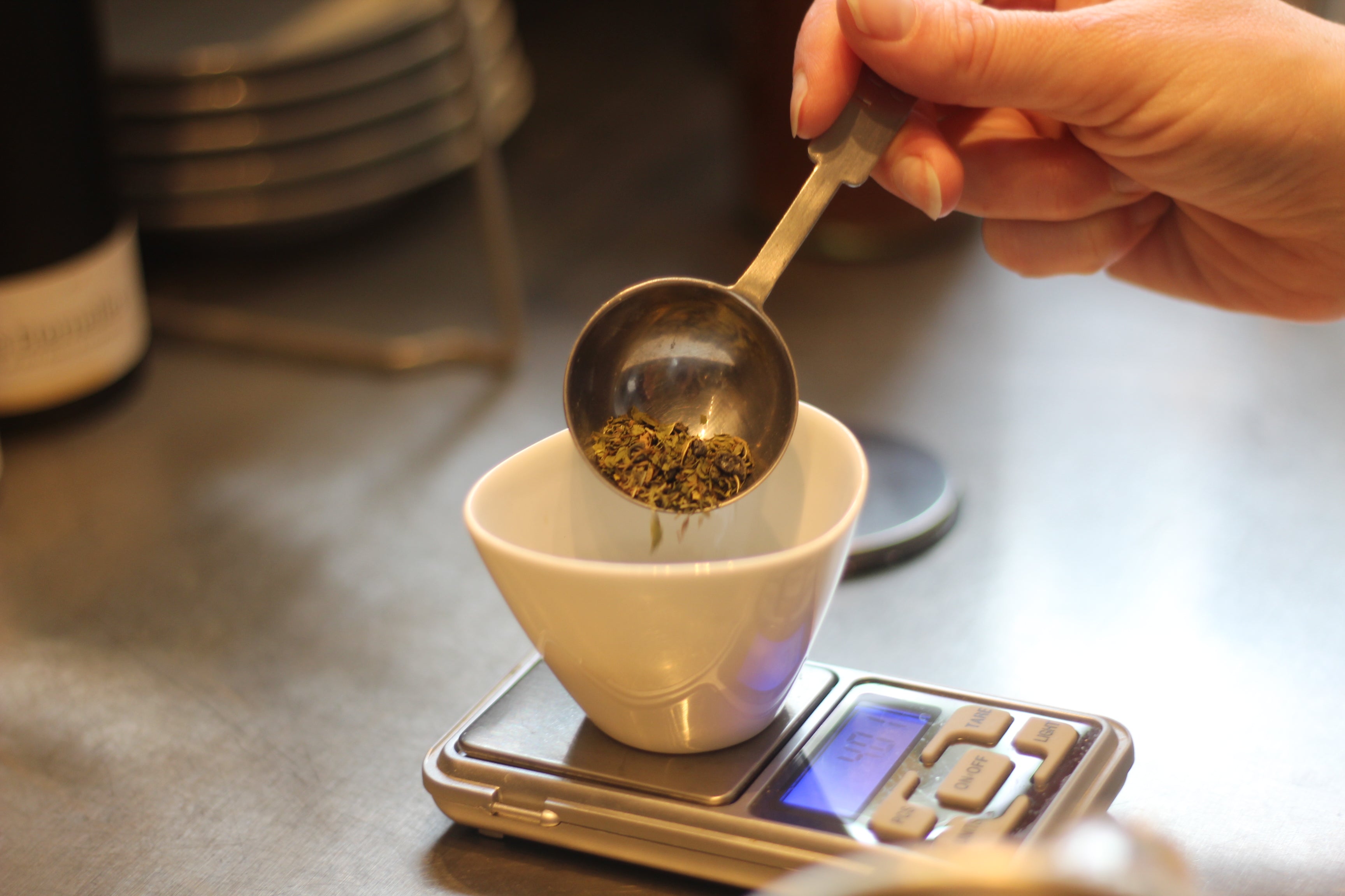 Thé Balance Poids Gramme Tasse