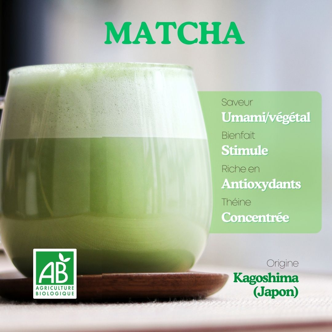 Matcha Bio pour Matcha Latte - Poudre de thé vert japonais