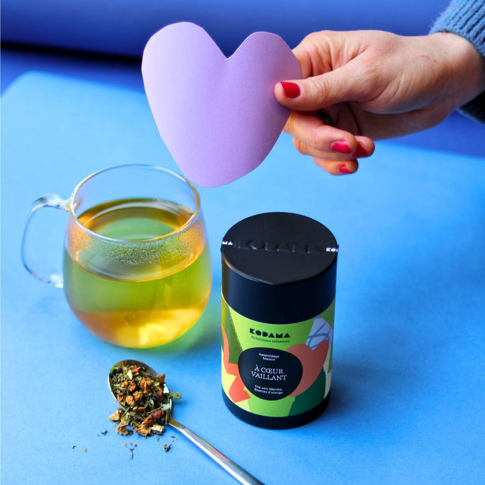 a coeur vaillant saint valentin thé vert menthe orange