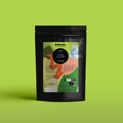 A Coeur Vaillant Bio Sachet 100g thé vert menthe écorces d'orange bio