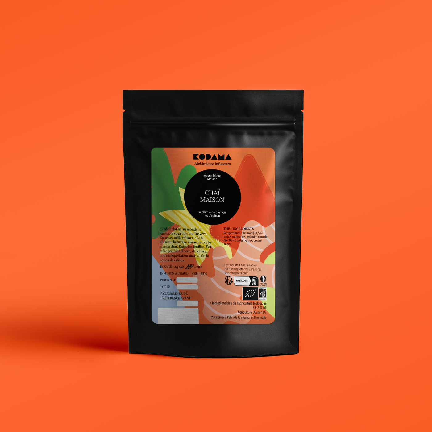 Chaï Maison Bio - Alchimie de thé noir et d'épices