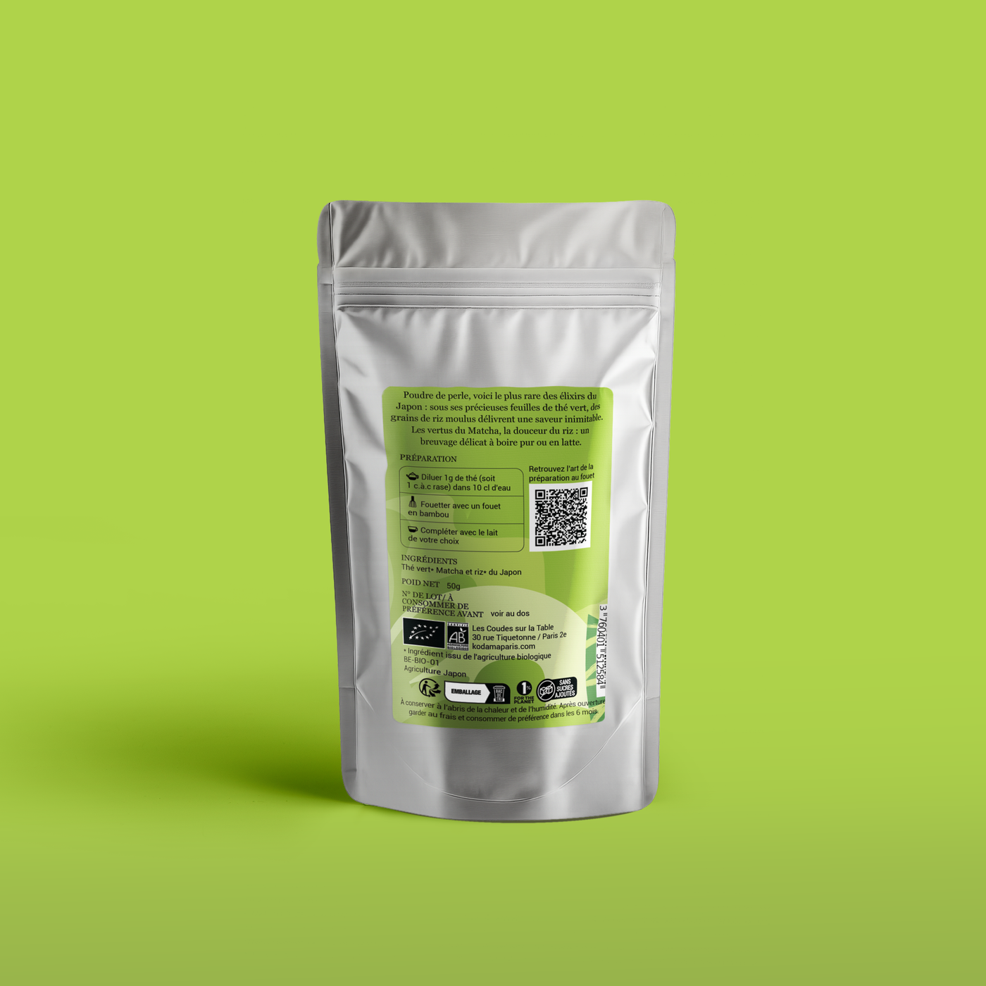 Genmaïcha Matcha Bio  - Poudre de thé vert et de riz grillé