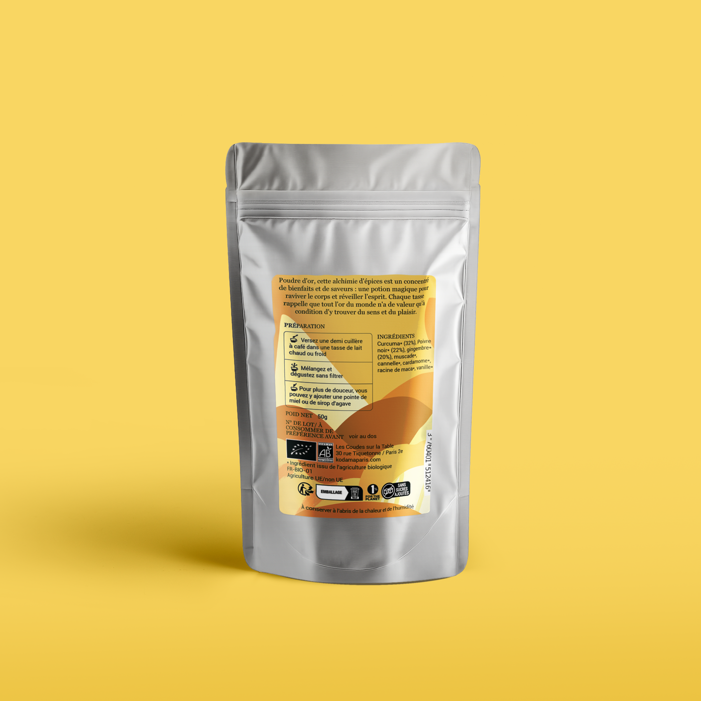 Épices Alchimiques Bio pour Golden Latte - Poudre d'épices