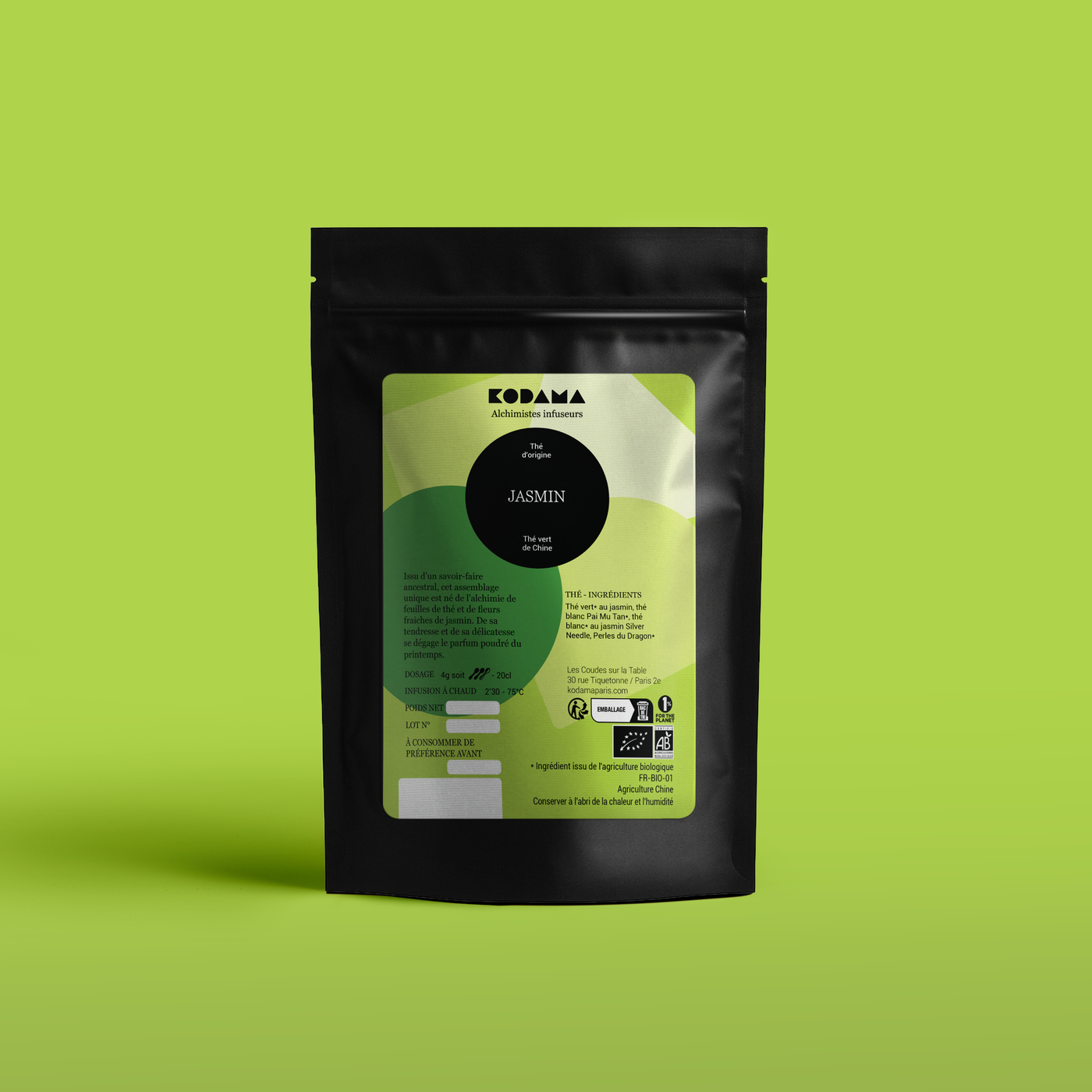 Jasmin Bio - Thés blancs et verts au jasmin