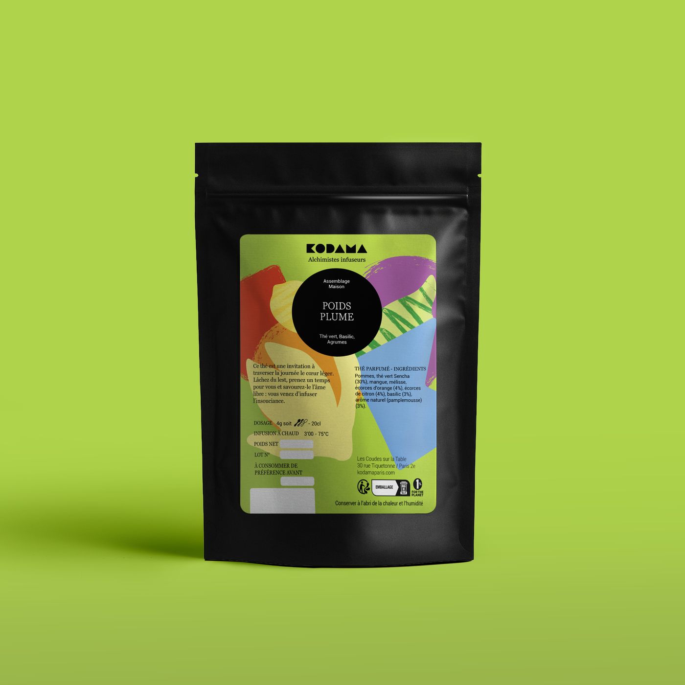 Poids Plume - Thé vert, Basilic, Agrumes