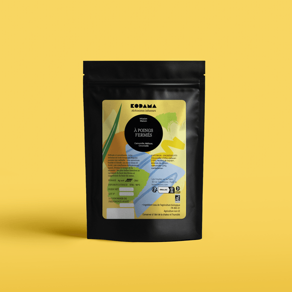 À Poings Fermés Bio – Infusion – Camomille, Mélisse, Citronnelle – Kodama Paris - Pochette