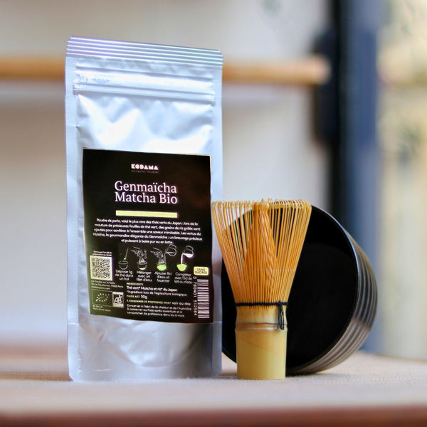Coffret Genmaïcha Matcha – Coffret – Assortiment d'initiation – Kodama Paris - Genmaïcha - Bol - fouet