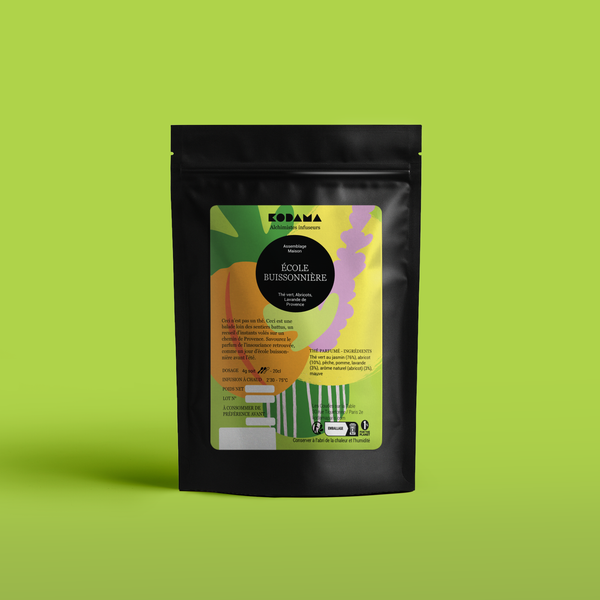 École Buissonnière – Thé vert, Abricots, Lavande de Provence – Kodama Paris - Pochette