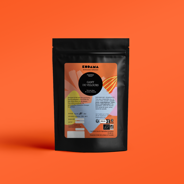 Gant de Velours Bio – Thé noir, Fèves de Cacao, Chicorée – Kodama Paris - Pochette