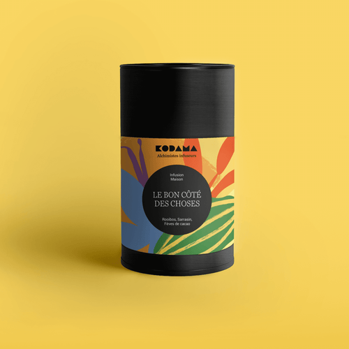 Le Bon Côté des Choses – Rooibos, Sarrasin, Fèves de cacao – Kodama Paris - boite - packshot