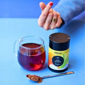 Près du Cœur Bio – Rooibos, Abricots, Thym – Kodama Paris -  Elixir - Tasse - Boite 