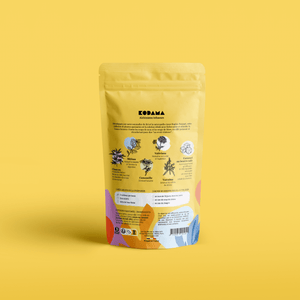 Remède à la Mélancolie – Infusion aux plantes apaisantes et au chanvre – Kodama Paris - Pochette verso