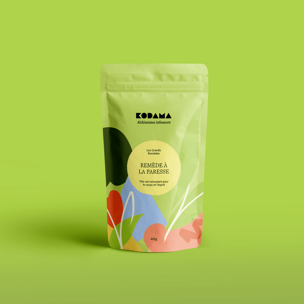 Remède à la Paresse – Thé vert – Recette stimulante au Matcha – Kodama Paris - Pochette