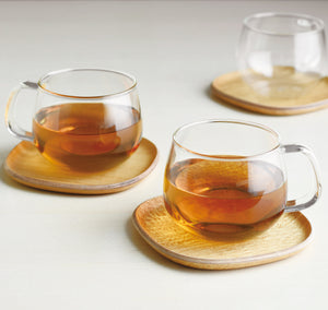 Tasse en verre 450ml KINTO – Accessoire thé haut de gamme – Kodama Paris