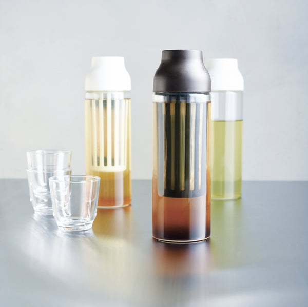 Carafe Cold Brew infusion à froid KINTO – Accessoire à thé – Kodama Paris - 3 carafes avec thé