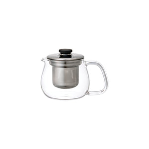 Théière M verre/inox 500ml KINTO – Accessoire à thé – Kodama Paris - theiere vue de profil