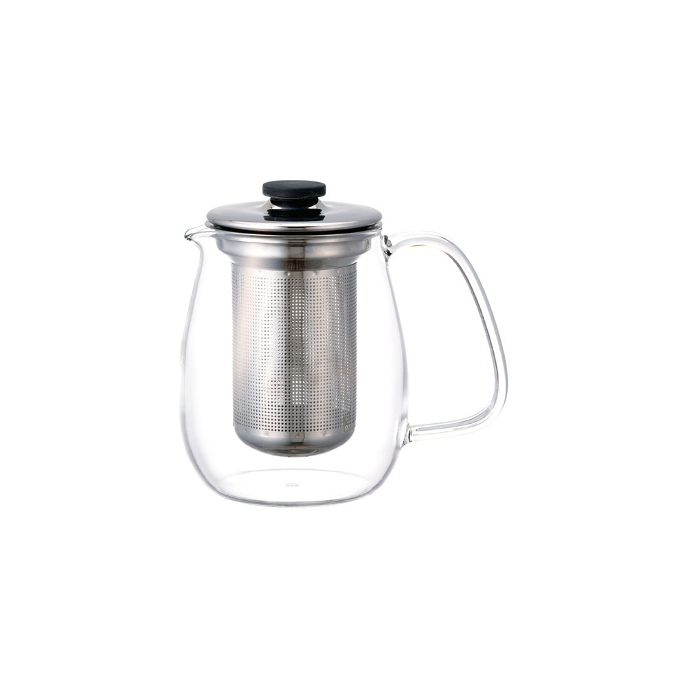 Théière L verre/inox 720ml KINTO – Accessoire à thé – Kodama Paris - theiere vue de profil